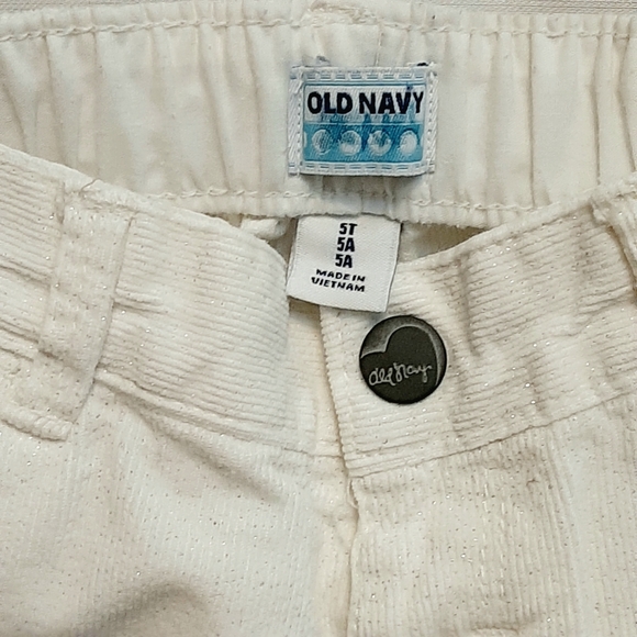 2️⃣9️⃣/4️⃣ Old Navy off white sparkling corduroy jeans - Picture 3 of 4